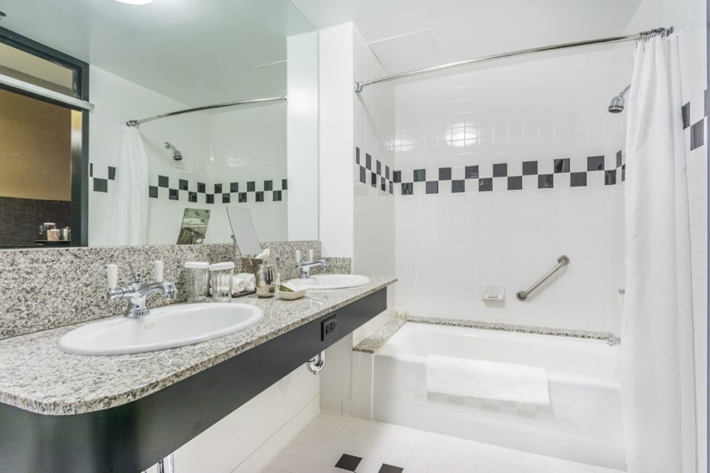 Loft Double Queen Bathroom at Proximity Hotel