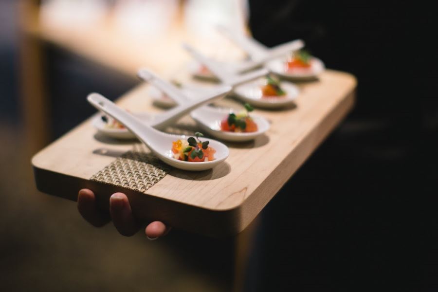 Tuna Tartare at event at Proximity Hotel