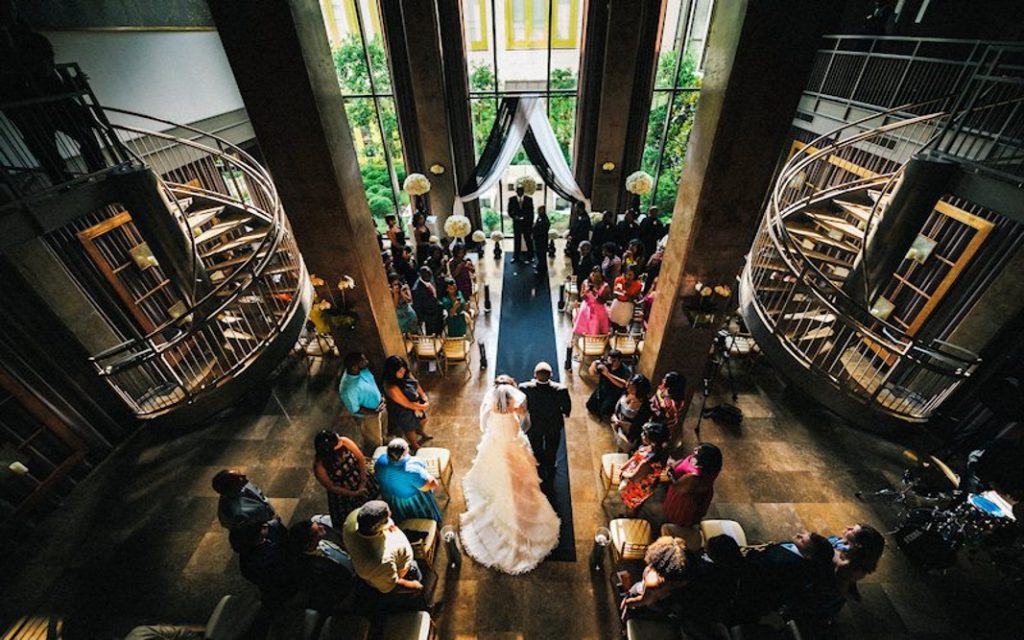 Proximity Hotel Wedding Kendra and Quadean, Wedding Ceremony in social lobby