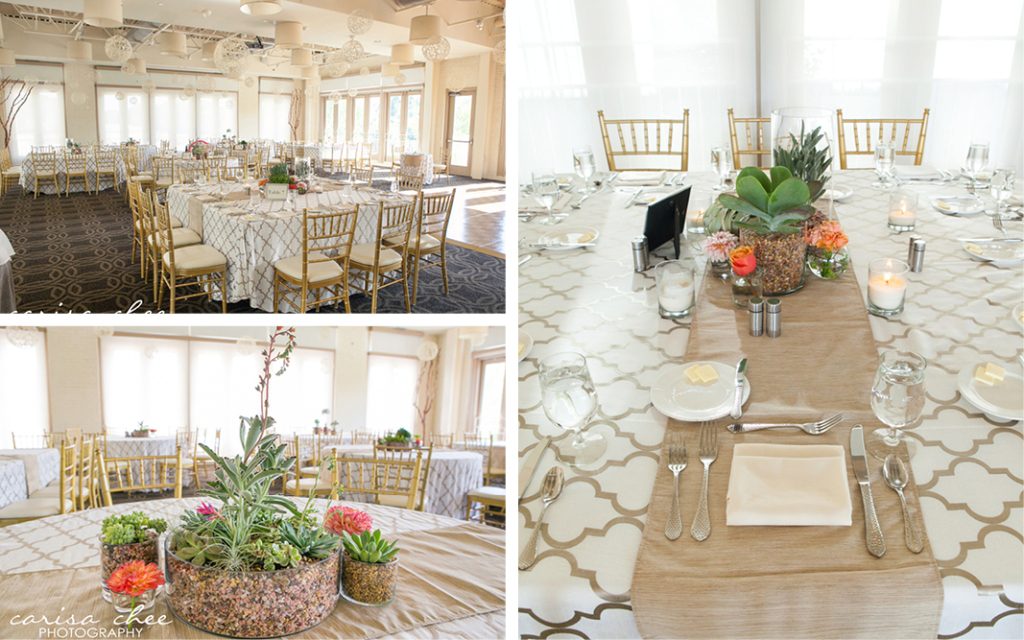 Proximity Hotel Wedding, Sarah and Osman, tablescapes with succulent plants