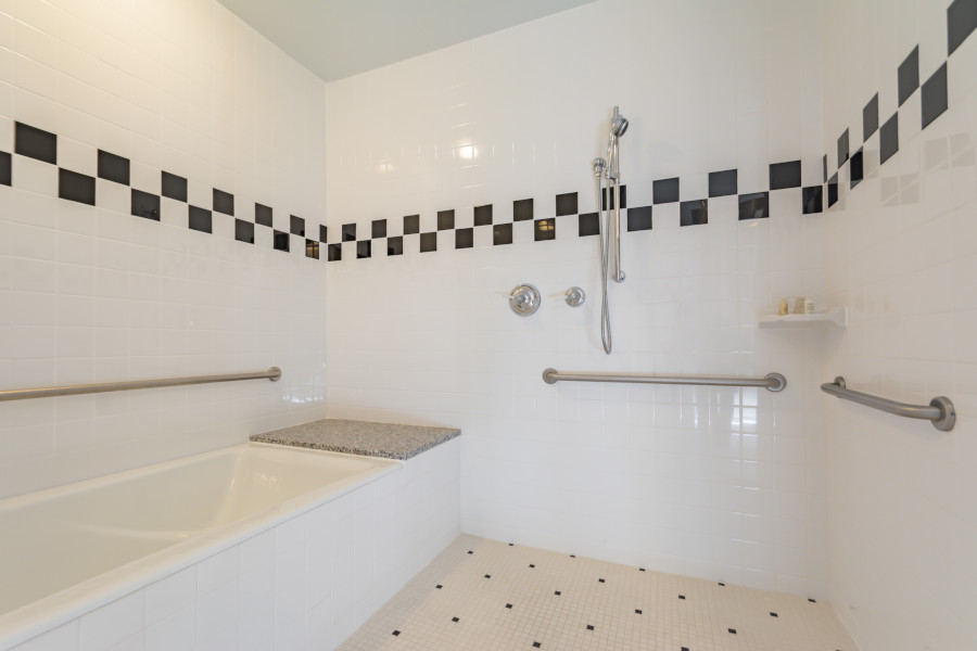 Roll In Shower in Center Room