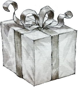 Hand Drawn Wrapped Gift