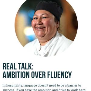 Real Talk: Ambition Over Fluency | NCRLA Serving Careers QW Staff Feature