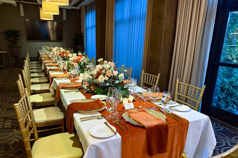 Latham Bespoke Dinner Meeting Private bespoke dinner in the Latham Room at Proximity Hotel
