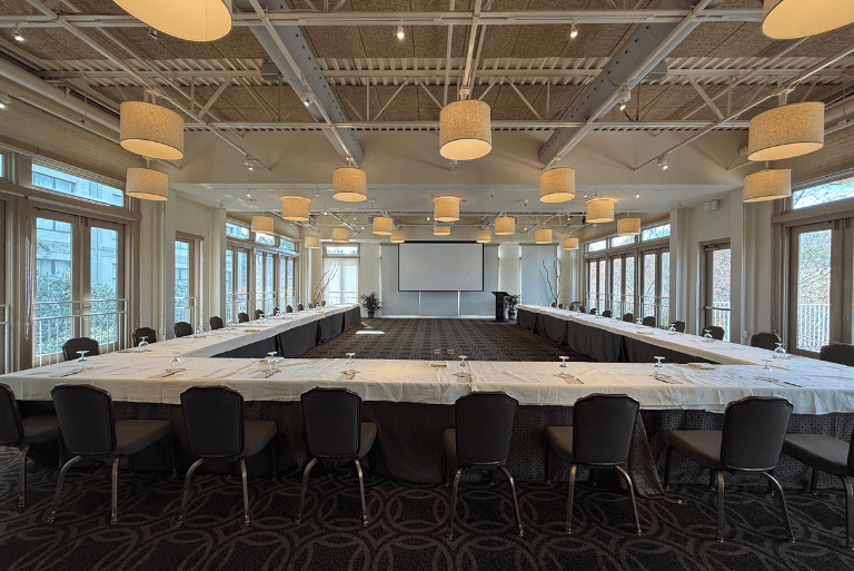 Business Meeting in Weaver Business Meeting in Weaver- AV system, podium, and u-shaped seating.